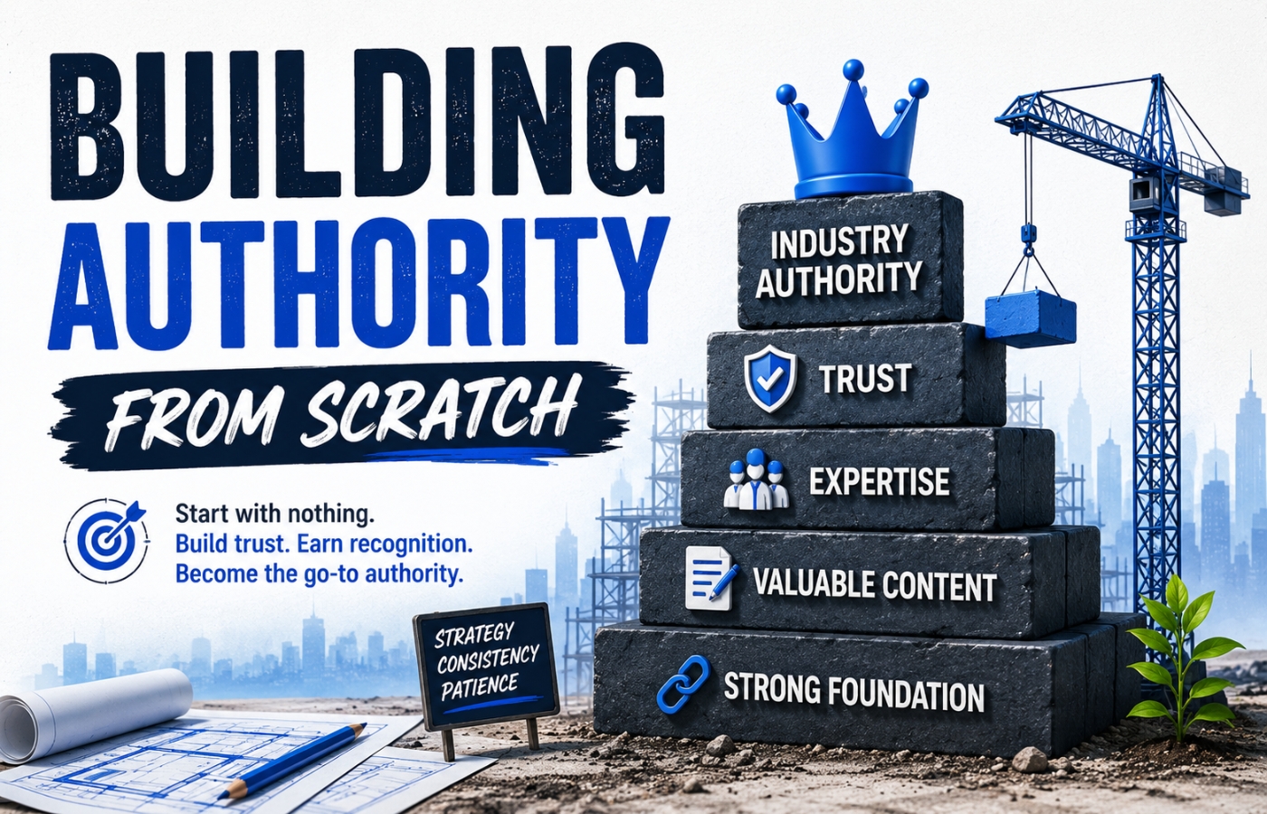 Building industry authority from scratch