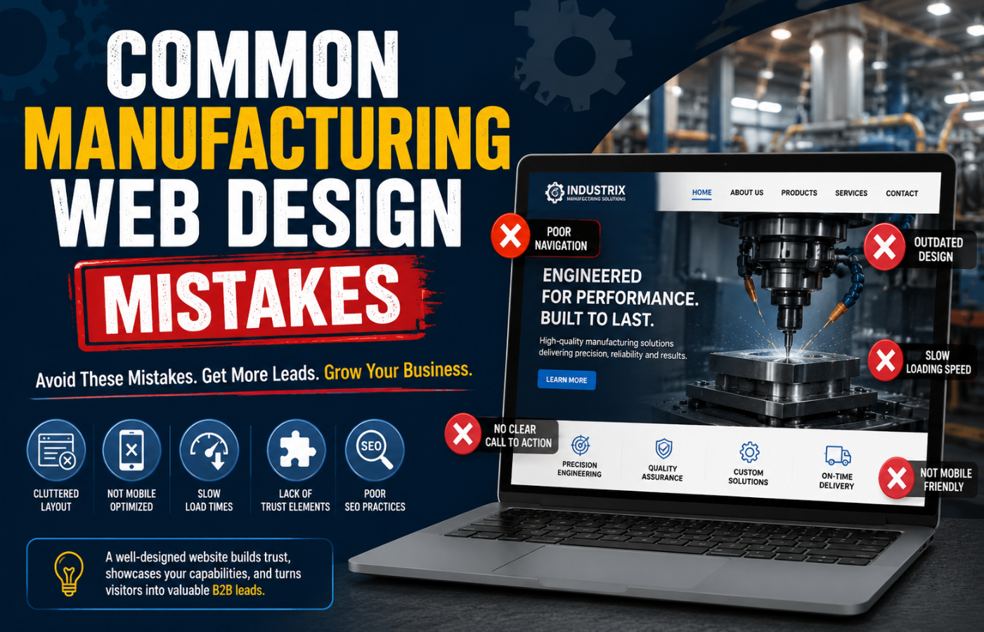 Common Manufacturing Web Design Mistakes