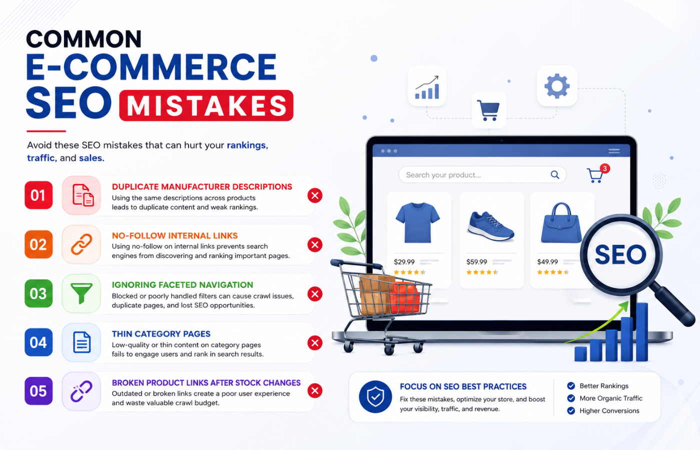 Common e-commerce SEO mistakes to avoid