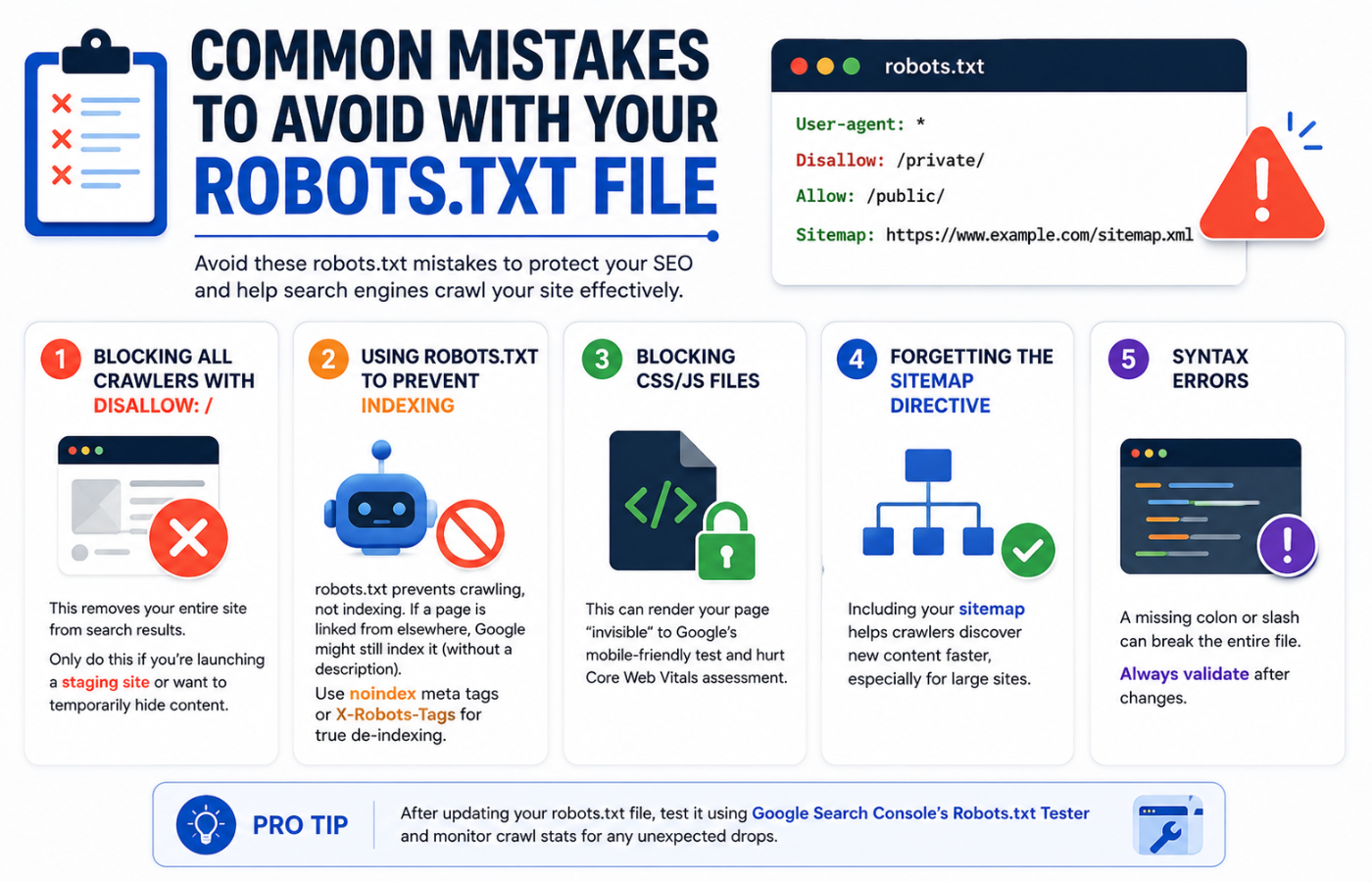 Common robots.txt mistakes to avoid