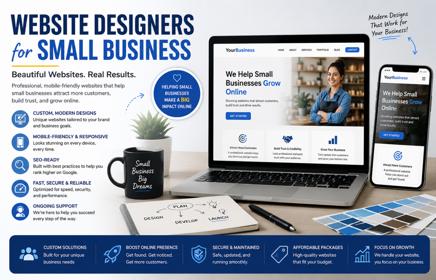 Professional website design for small businesses