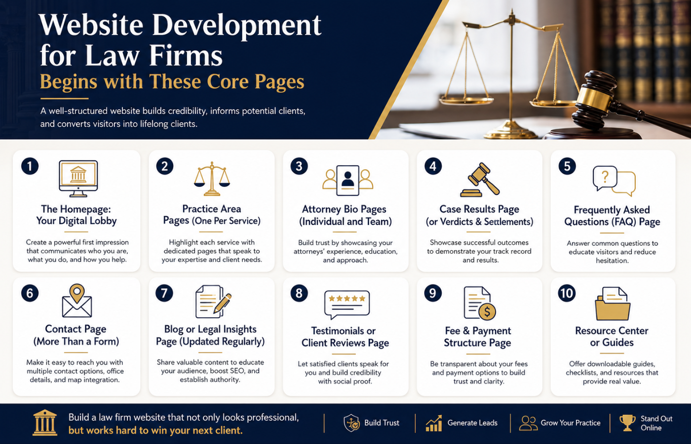 Website Development for Law Firms Begins with These Core Pages